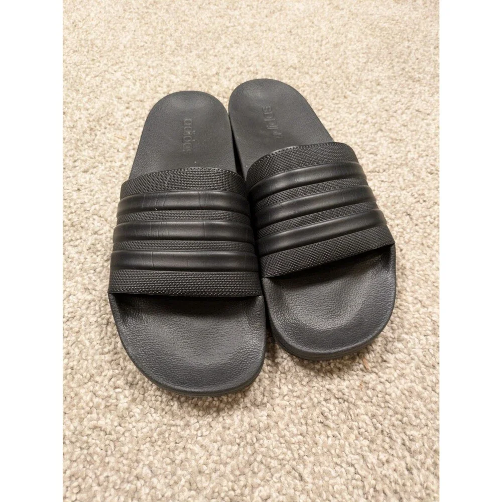 Adidas Adilette Shower Slides Sandals Black Mens 14 Cloudfoam 3-Stripes | GZ3772